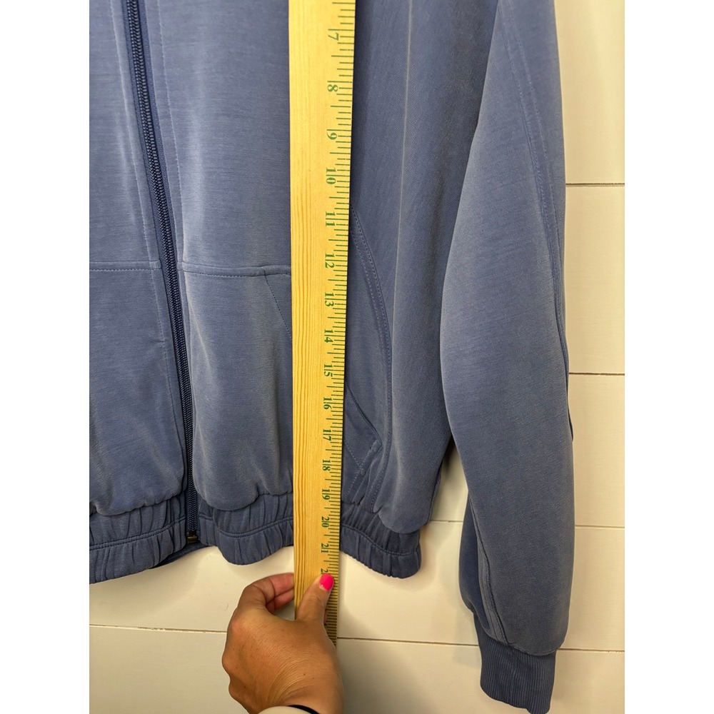 Lululemon Brushed Softstreme Funnel-Neck Full Zip Pitch Blue LW3FXYS EXCELLENT - Picture 7 of 11